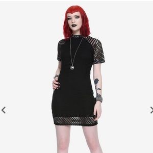 Hot Topic BlackCraft black fishnet mini dress